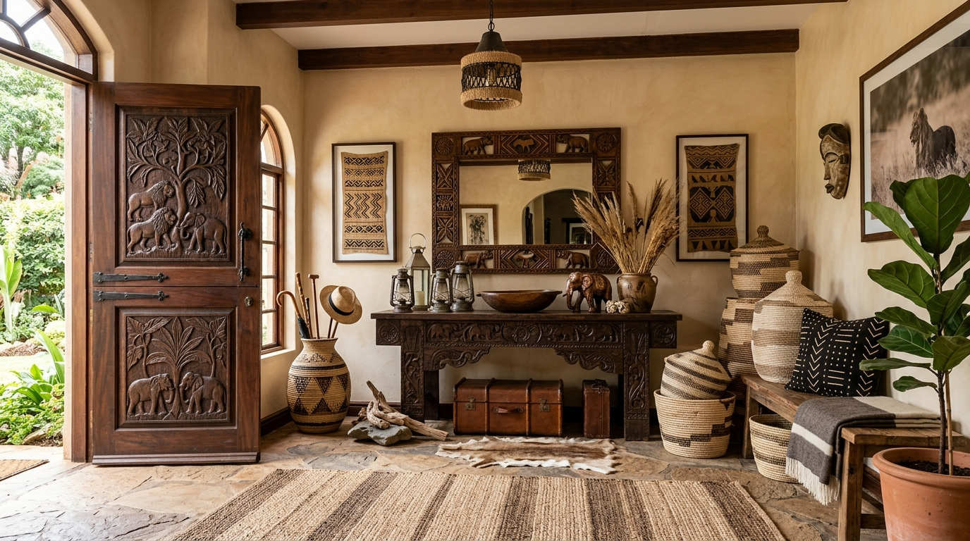 Bring in rattan or cane for relaxed, natural warmth